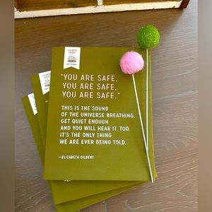 Elizabeth Gilbert Journal You Are Safe Thoughtful Gift Idea Friends Gift Swap